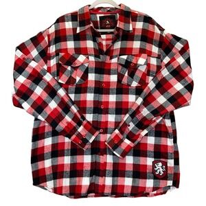 Buffalo Plaid Flannel Shirt XL – Lion Crest Graphic‎ Urban Luxe Y2k Streetwear